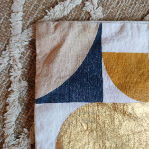 Set of 2 Gold and Navy Cushion Covers - Picture 7 of 14